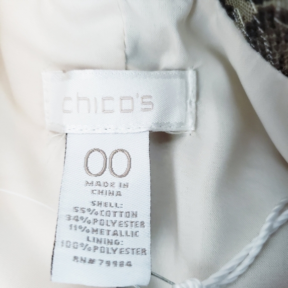 NWT Chico's Jacquard Cobra Python Blazer Business Casual XS - Picture 10 of 11